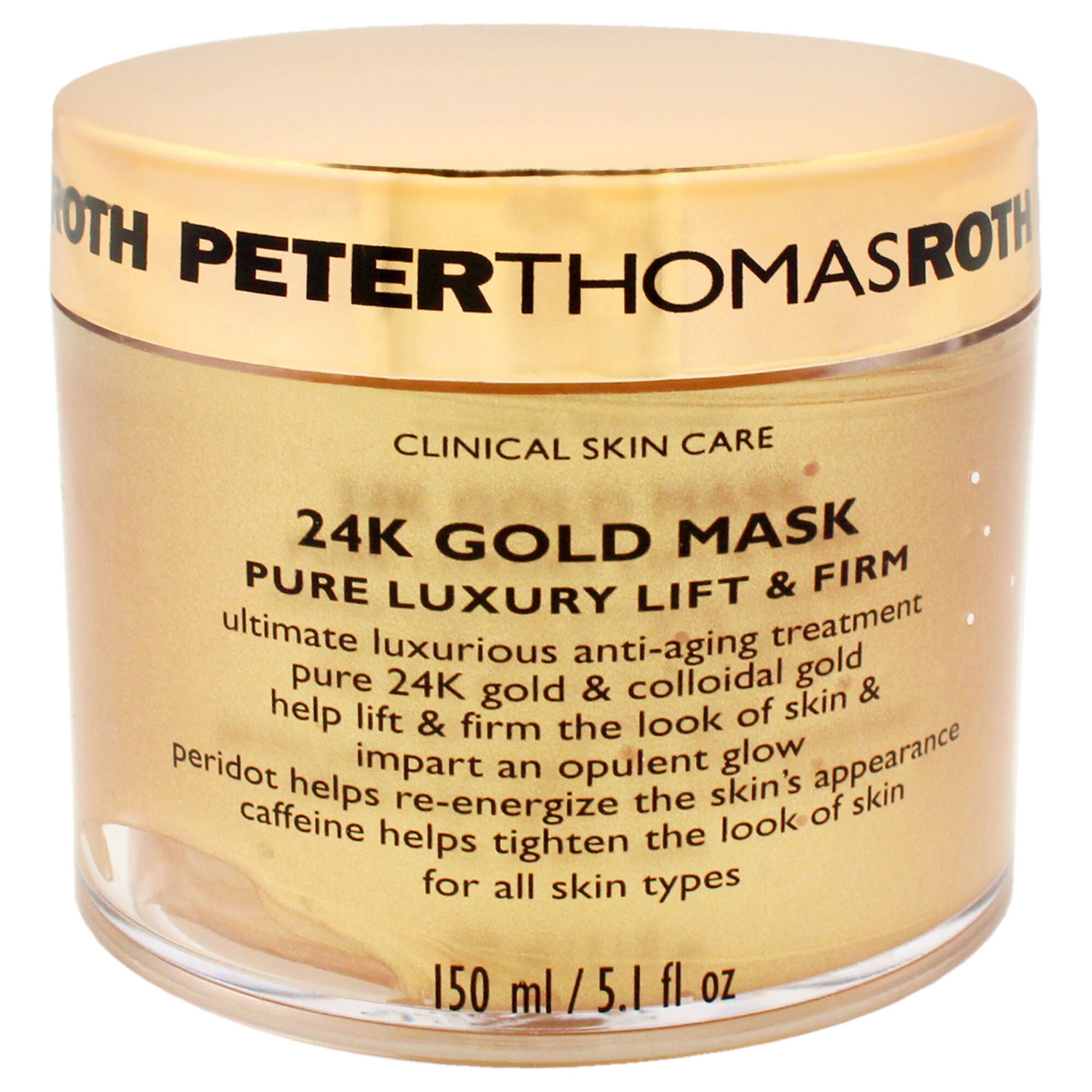24K Gold Mask Pure Luxury Lift and Firm Mask by Peter Thomas Roth for Unisex - 5.1 oz Mask, See Description, alternate image number 1