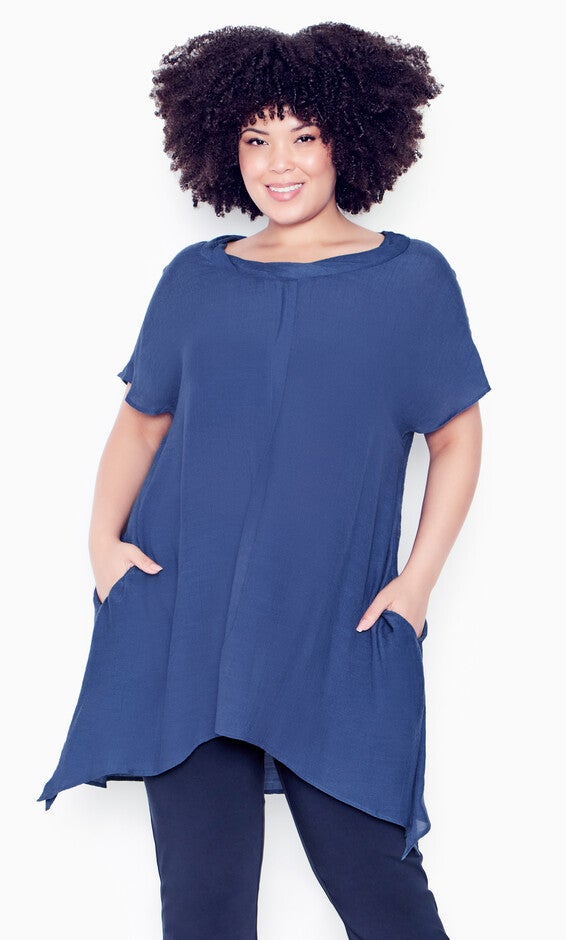 Lara Twist Tunic - navy, Blue, hi-res image number 0