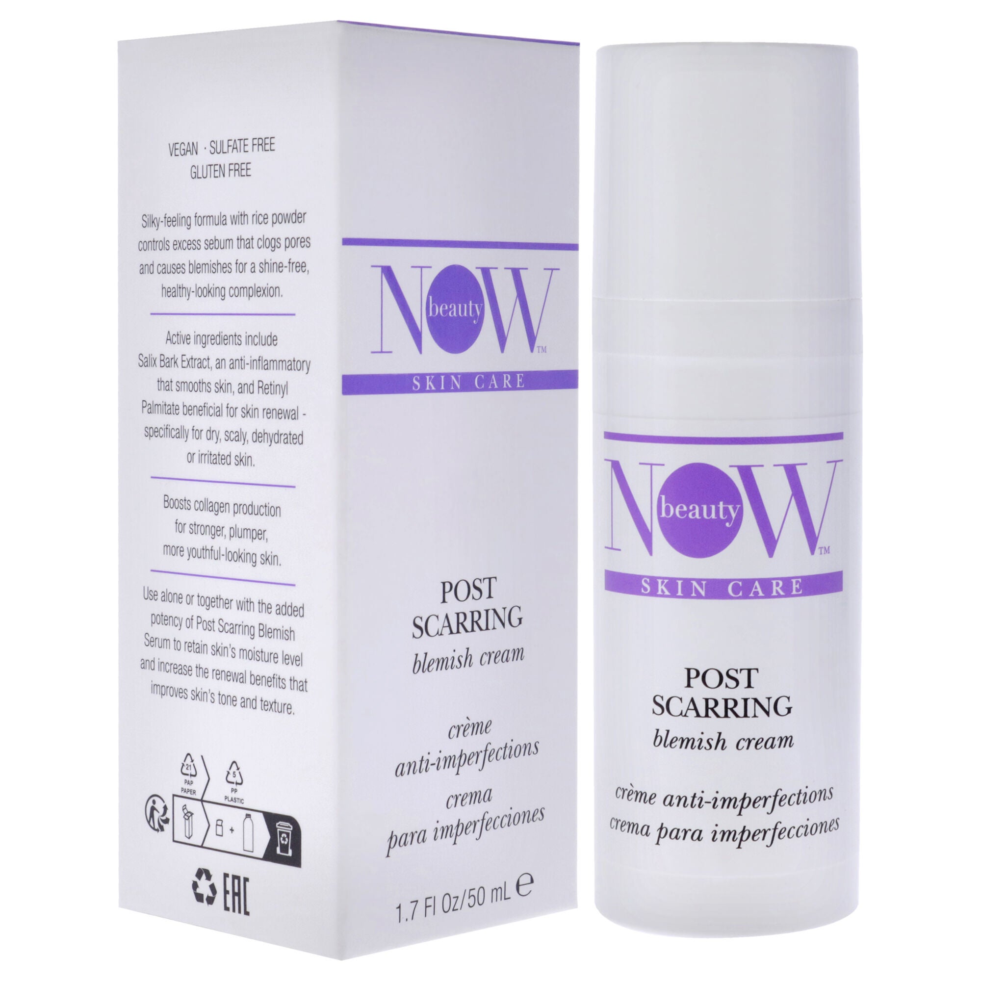 Post Scarring Acne Cream by NOW Beauty for Unisex - 1.7 oz Cream, , alternate image number 6