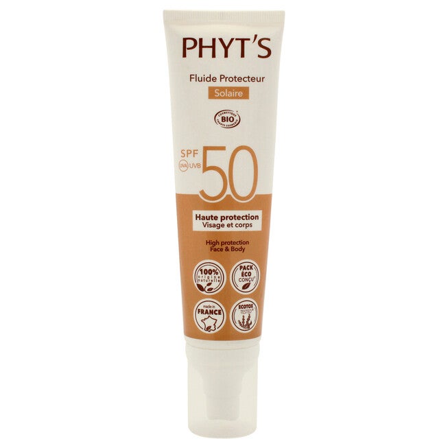Sun Protective Fluid SPF 50 by Phyts for Unisex - 3.3 oz Sunscreen, See Description, hi-res image number 0