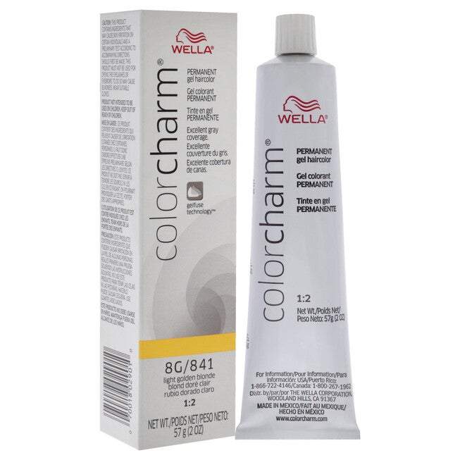 Color Charm Permanent Hair Color Gel - 8G 841 Light Golden Blonde by Wella for Unisex - 2 oz Hair Color, See Description, alternate image number 2
