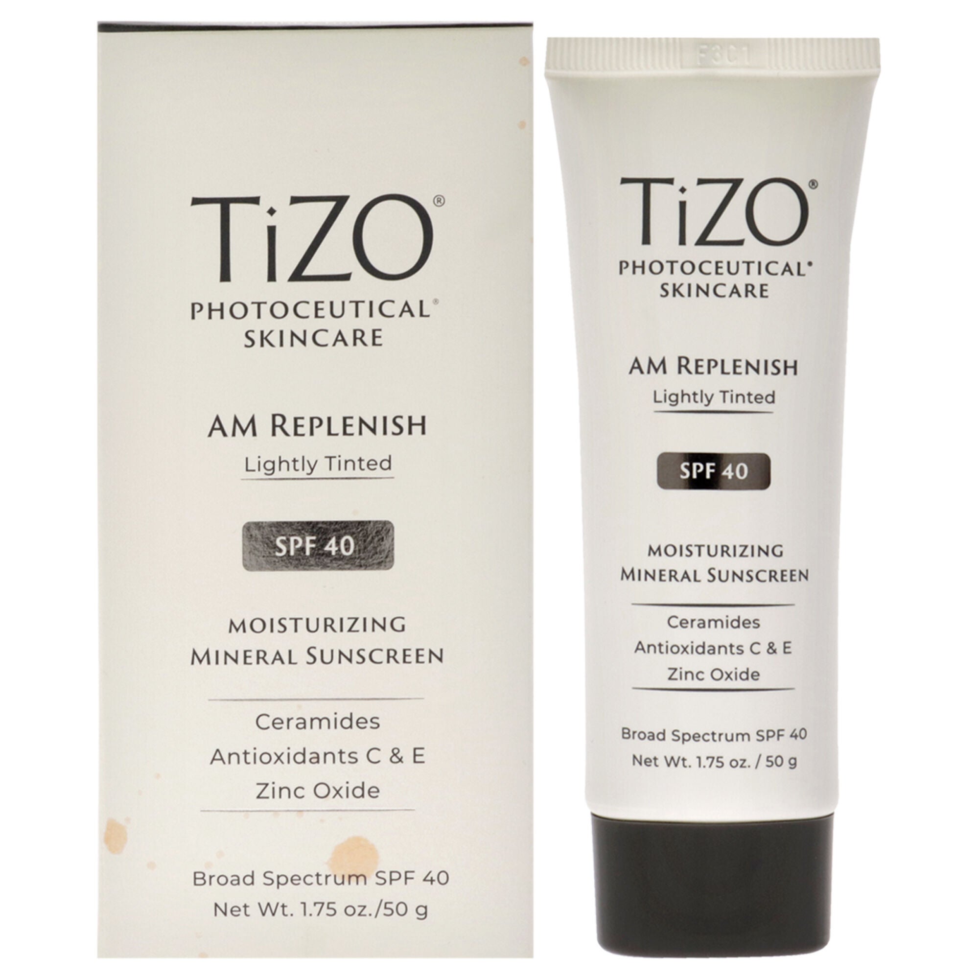 Photoceutical AM Replenish SPF 40 - Lightly Tinted by Tizo for Unisex - 1.75 oz Sunscreen, See Description, hi-res image number 0