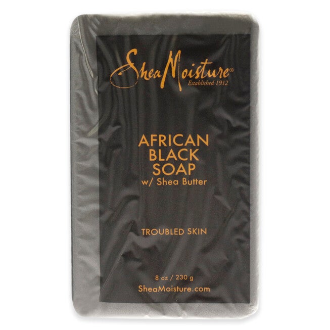 African Black Soap Troubled Skin by Shea Moisture for Unisex - 8 oz Bar Soap, NA, hi-res image number null