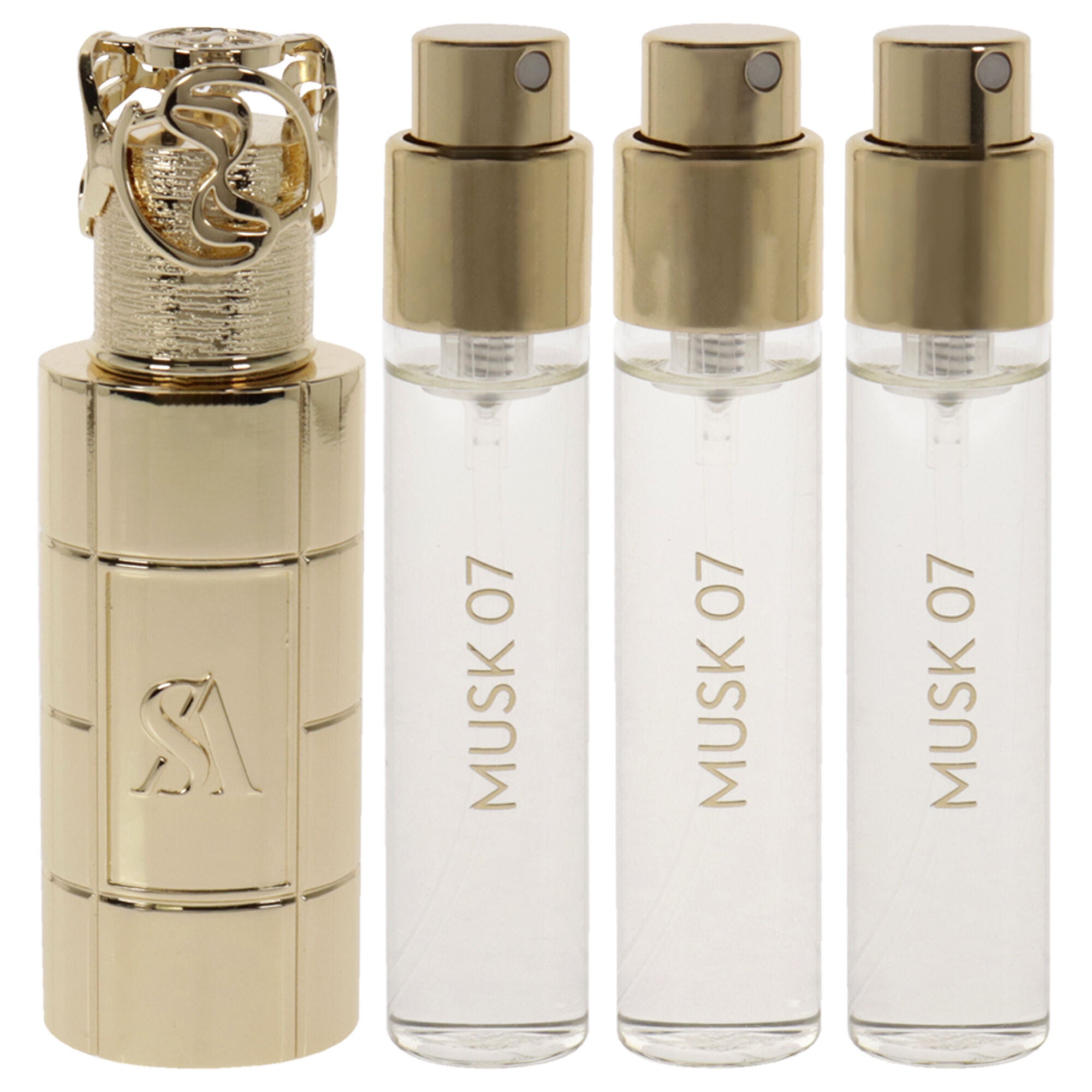 Musk 07 by Swiss Arabian for Unisex - 4 Pc Mini Gift Set 3 x 1oz Perfume Spray, Metal Case, , alternate image number 5