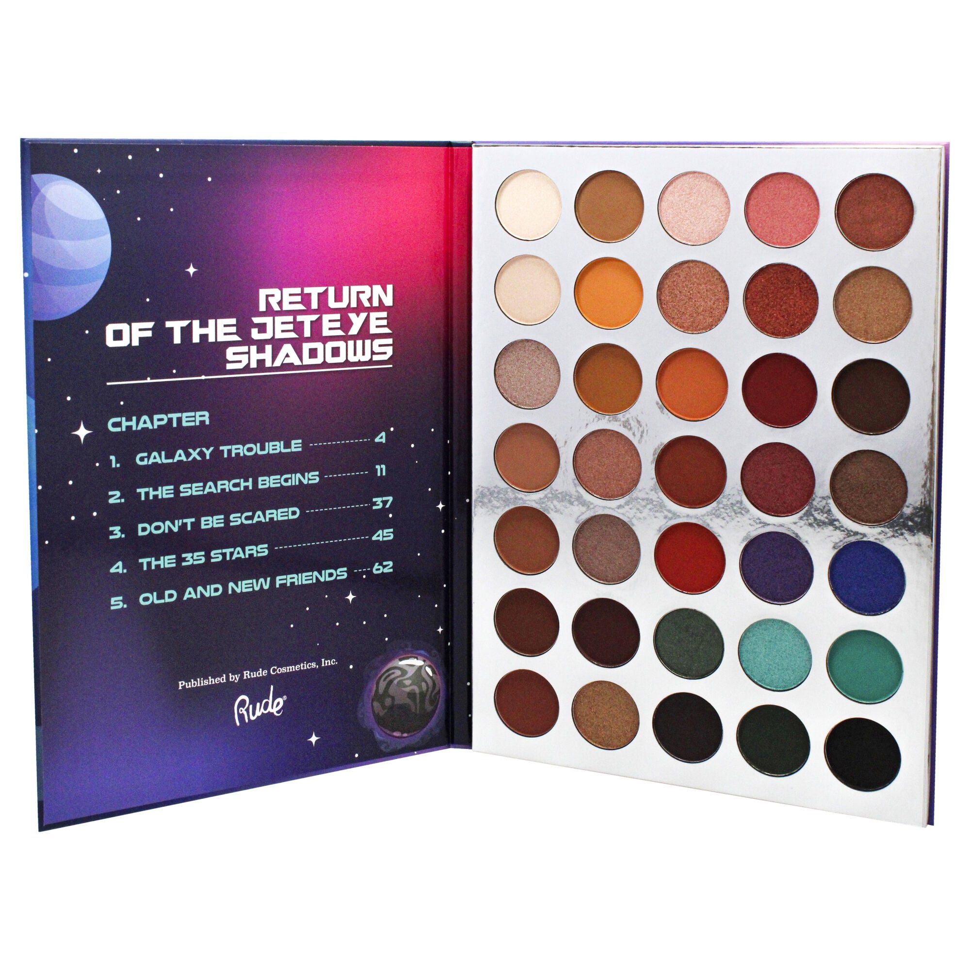 Return of the Jeteye 35 Eyeshadows Palette - Book 4 by Rude Cosmetics for Women - 1.34 oz Eye Shadow, See Description, alternate image number 3