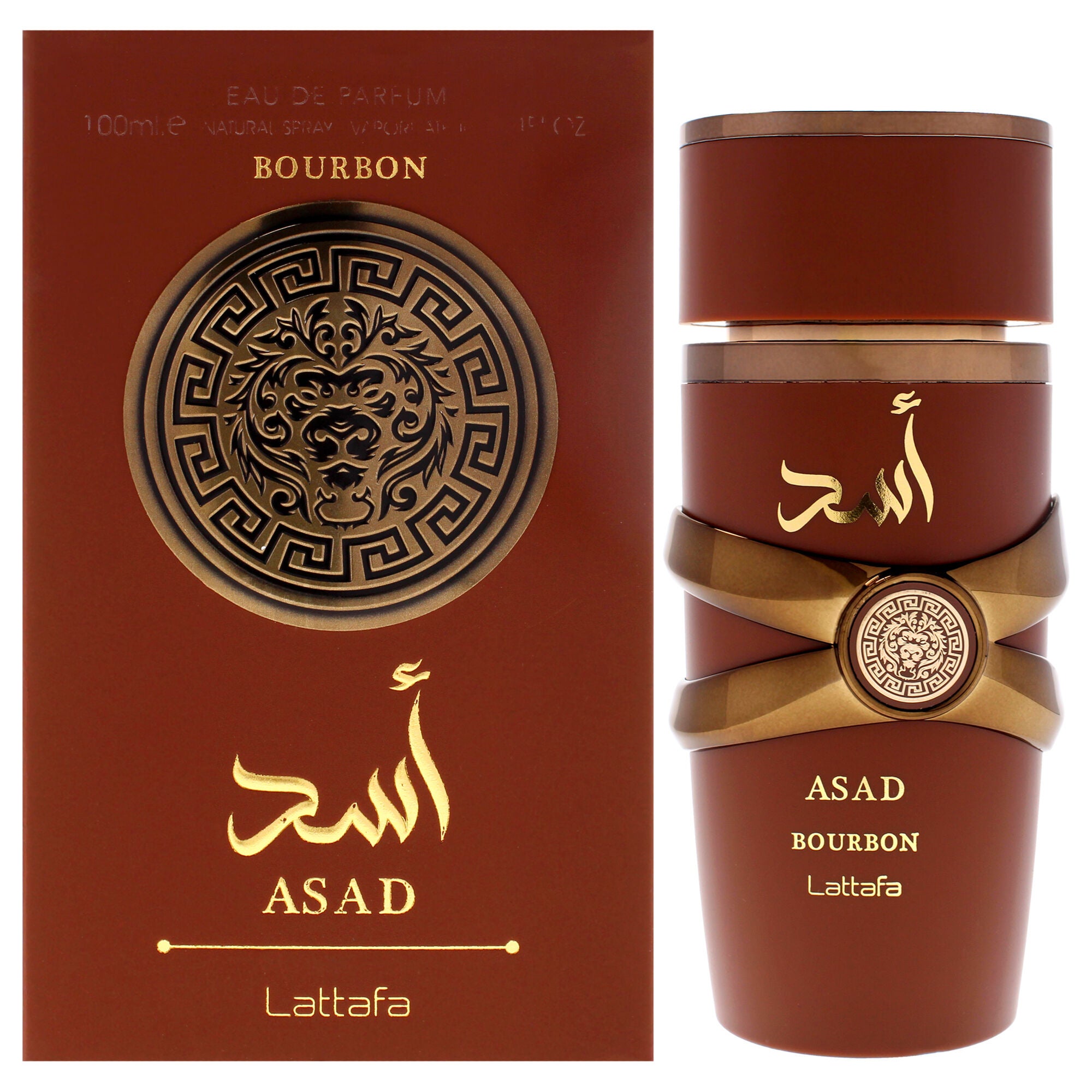 Asad - Bourbon by Lattafa for Men - 3.4 oz EDP Spray, Clear, hi-res image number 0