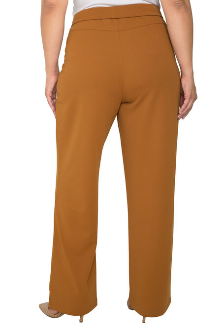 Plus Size Women's High Waist Stretch Crepe Pants, , alternate image number null