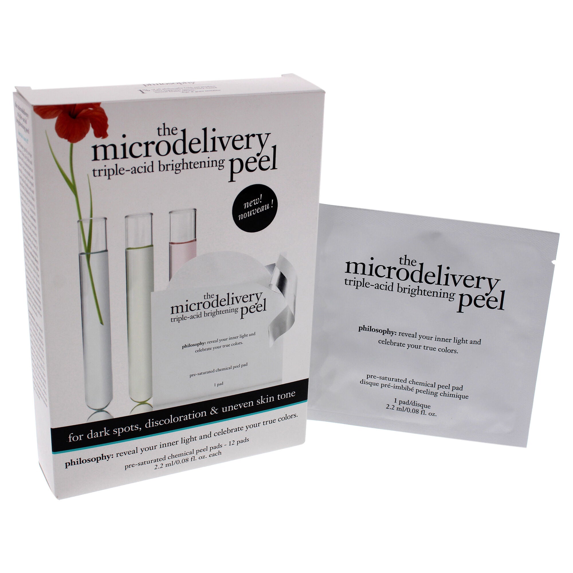 The Microdelivery Triple-Acid Brightening Peel Pad by Philosophy for Unisex - 12 Pc Pads, See Description, alternate image number 3