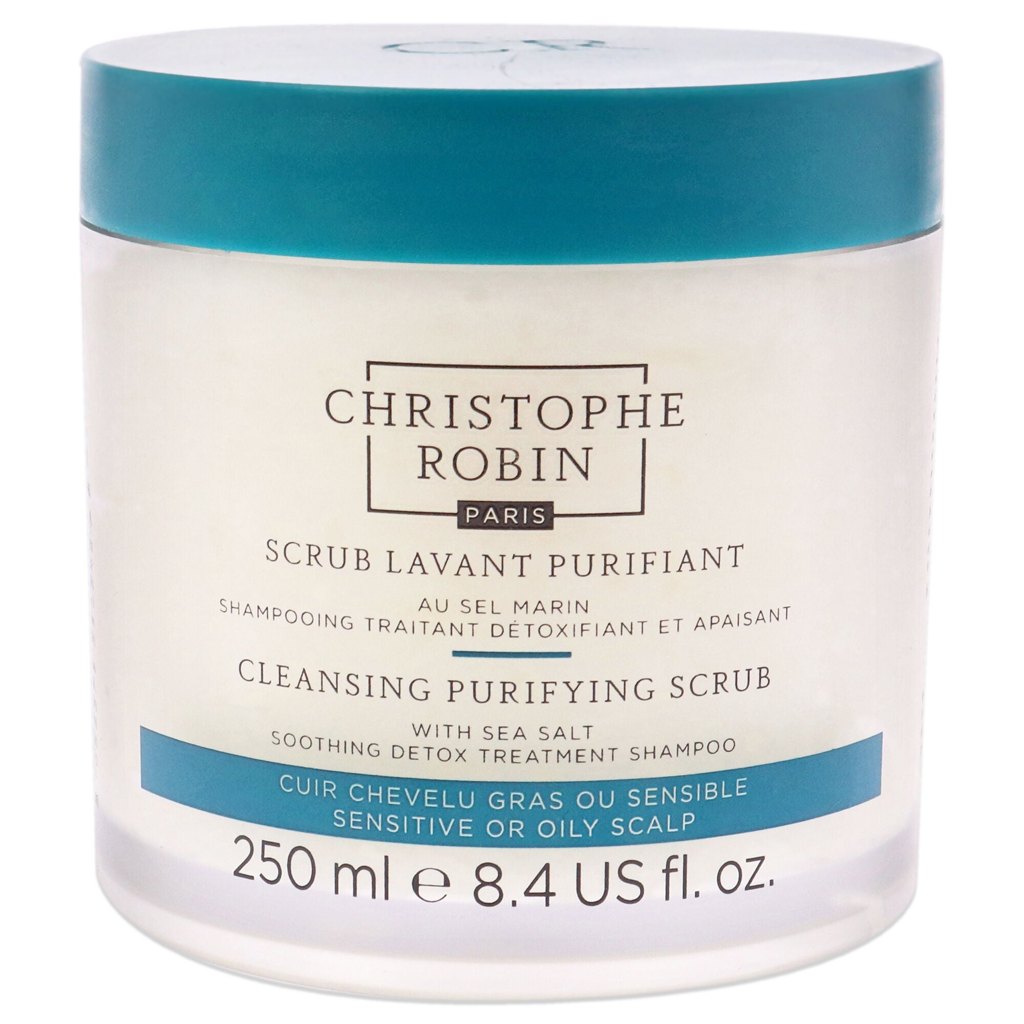 Cleansing Purifying Scrub with Sea Salt by Christophe Robin for Unisex - 8.4 oz Scrub, See Description, hi-res image number 0