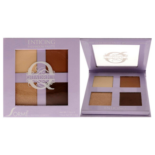 Quadrice Eyeshadow Palette - Enticing by Sorme Cosmetics for Women - 0.16 oz Palette, See Description, hi-res image number 0