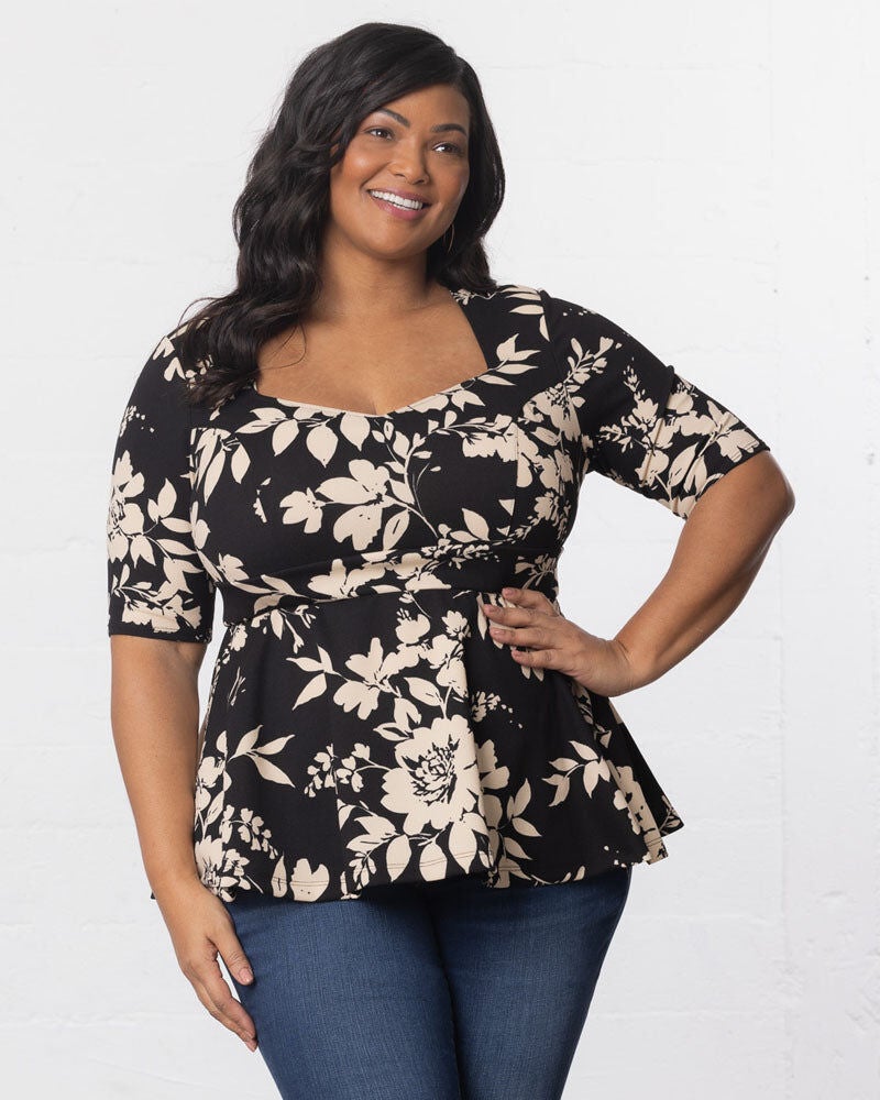 Posh Peplum Top, , alternate image number 4