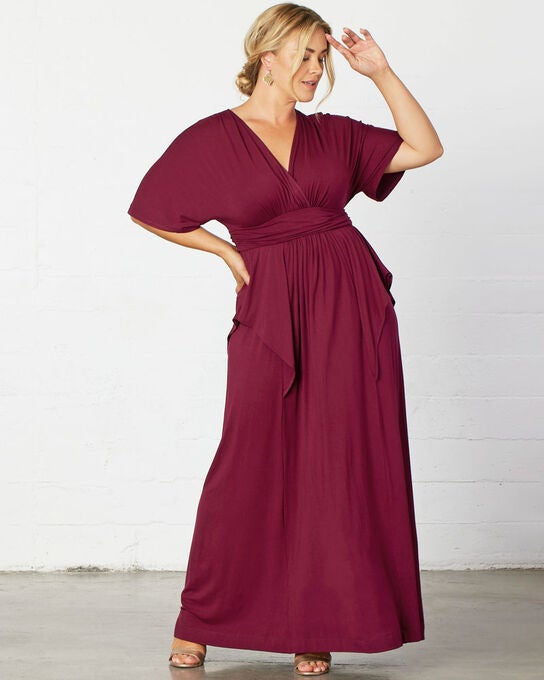 Indie Flair Maxi Dress, Burgundy, hi-res image number null