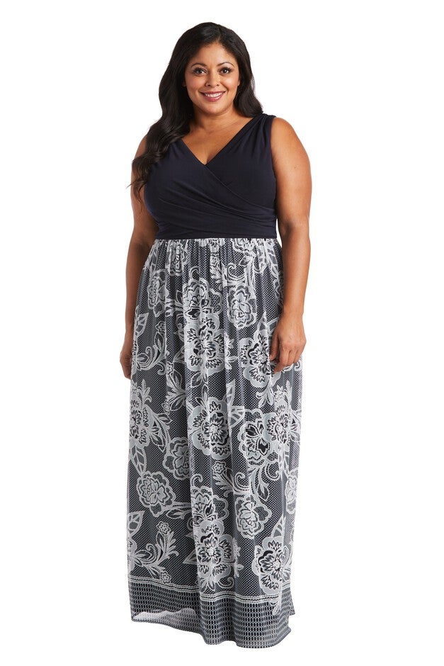 Power Mesh Maxi Dress, Navy, hi-res image number null