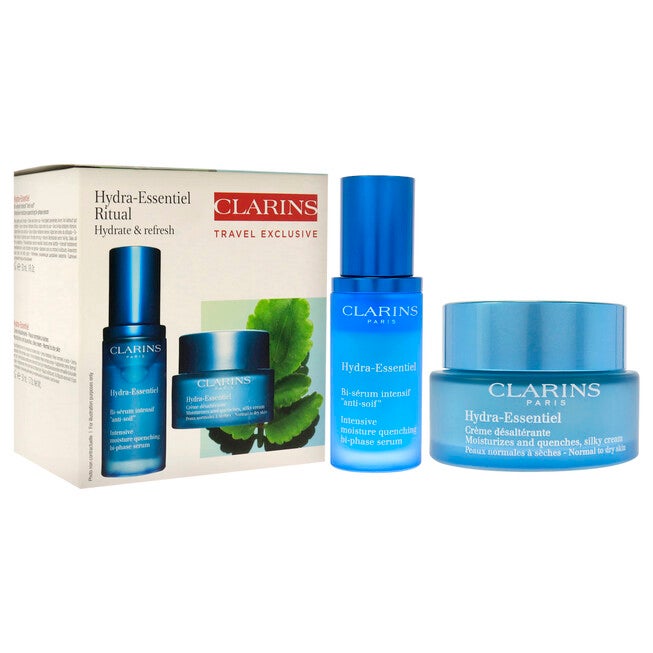 Hydra-Essentiel Experts Set by Clarins for Women - 2 Pc Set 1.7oz Moisturizing and Quench Light Cream, 1oz HydraQuench Intensive Serum, , alternate image number null