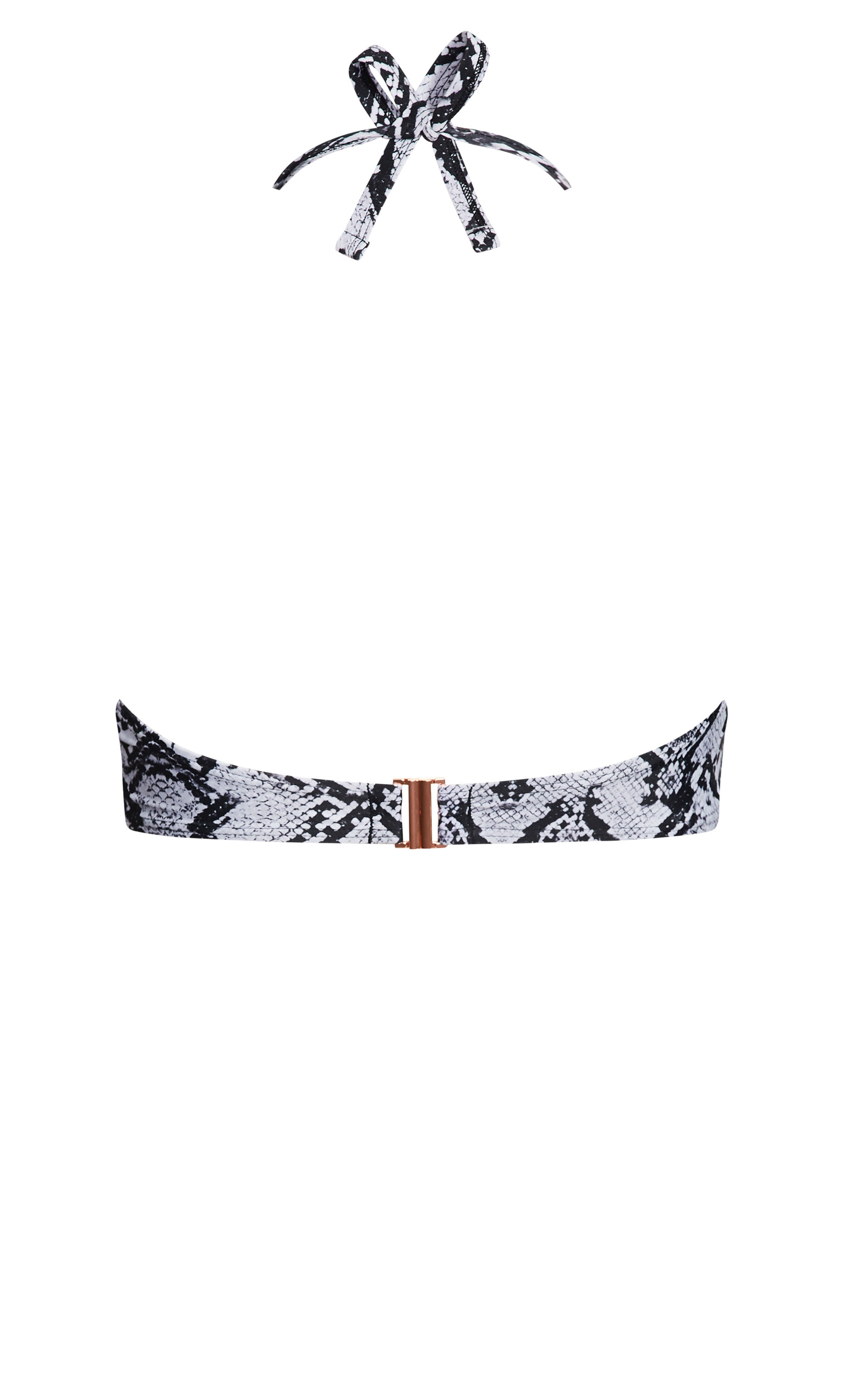 Greta Print Bikini Top - black snake, , alternate image number 4