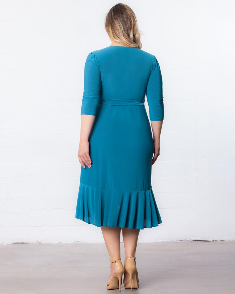 Whimsy Wrap Dress, Blue Jade, alternate image number 1