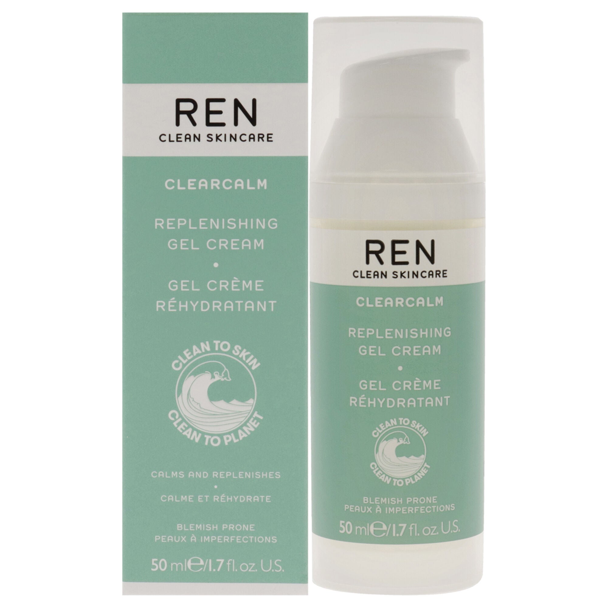 Clearcalm Replenishing Gel Cream by Ren for Women - 1.7 oz Gel, See Description, hi-res image number 0