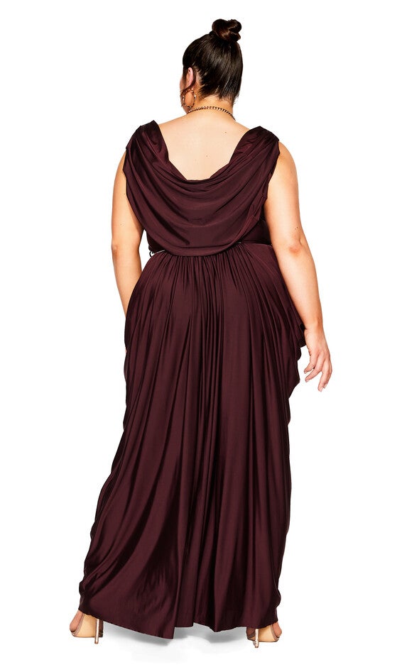 Athena Goddess Maxi Dress - oxblood, , alternate image number 2