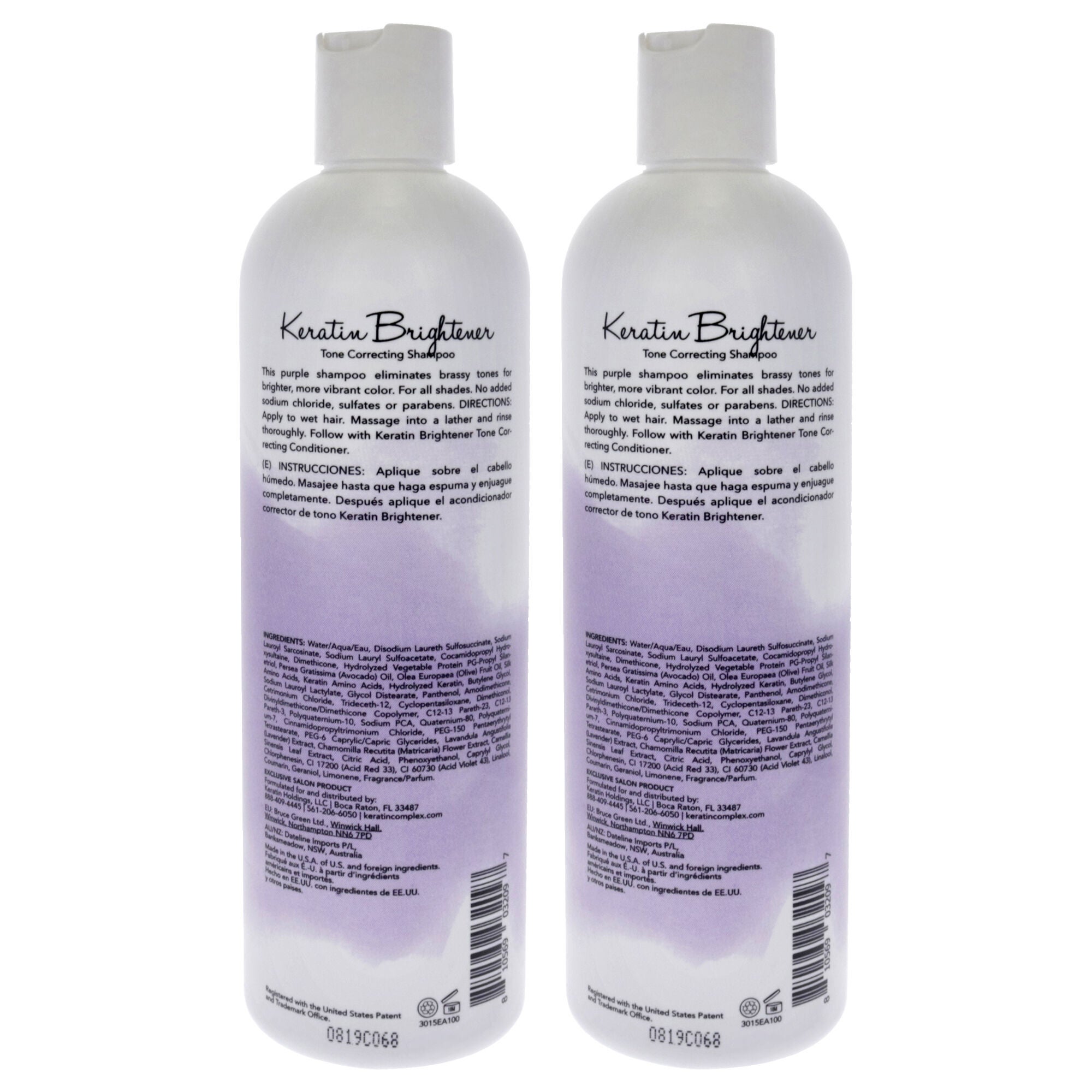 Keratin Brightener Shampoo by Keratin Perfect for Unisex - 12 oz Shampoo - Pack of 2, See Description, alternate image number 1