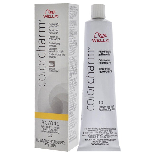 Color Charm Permanent Hair Color Gel - 8G 841 Light Golden Blonde by Wella for Unisex - 2 oz Hair Color, , alternate image number 7