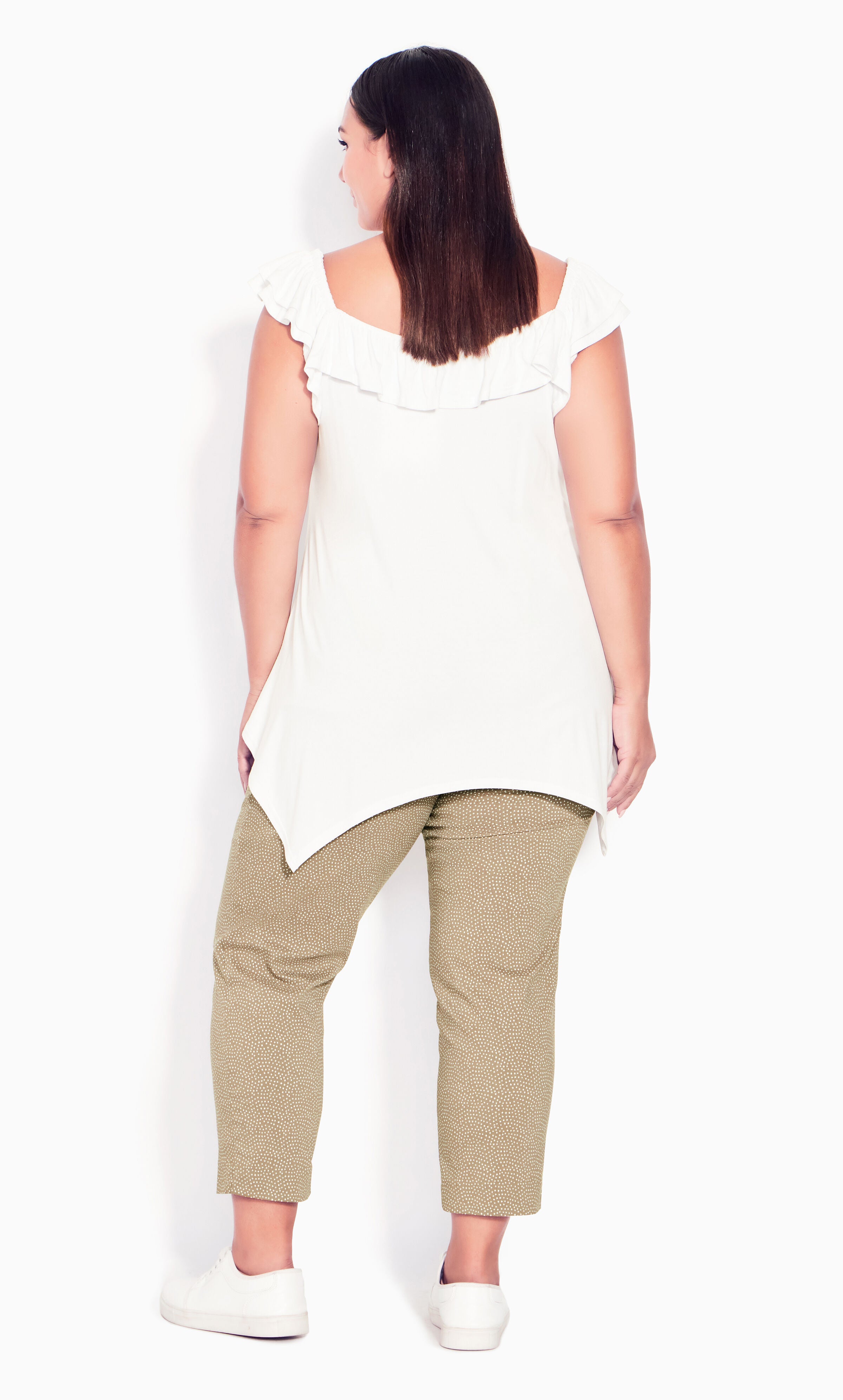 Super Stretch Crop Pant - taupe spot, , alternate image number 2