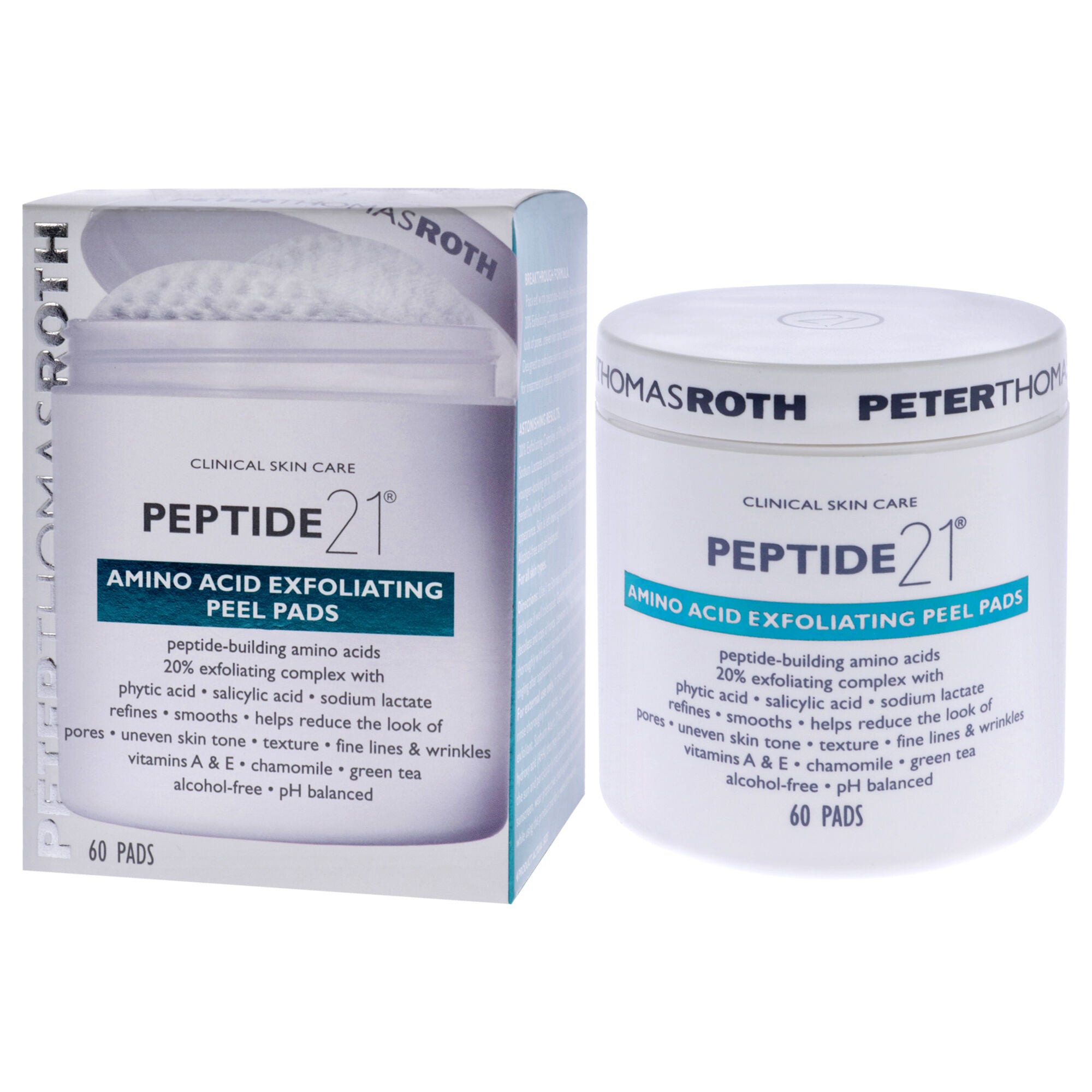 Peptide 21 Amino Acid Exfoliating Peel Pads by Peter Thomas Roth for Unisex - 60 Count Pads, See Description, alternate image number 3