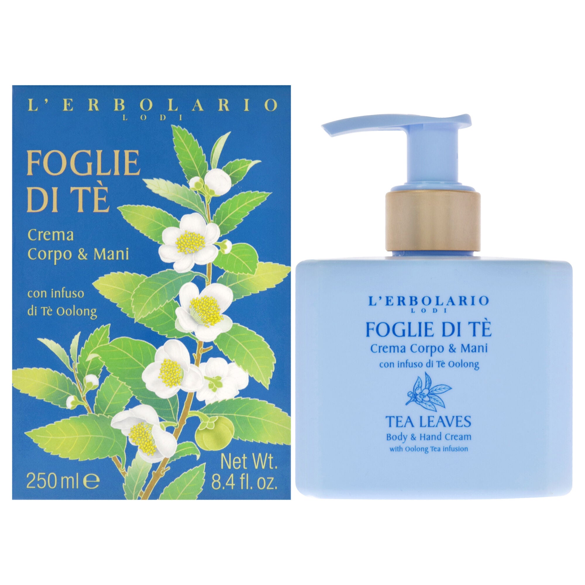 Body and Hand Cream - Tea Leaves by Lerbolario for Unisex - 8.4 oz Cream, See Description, hi-res image number 0