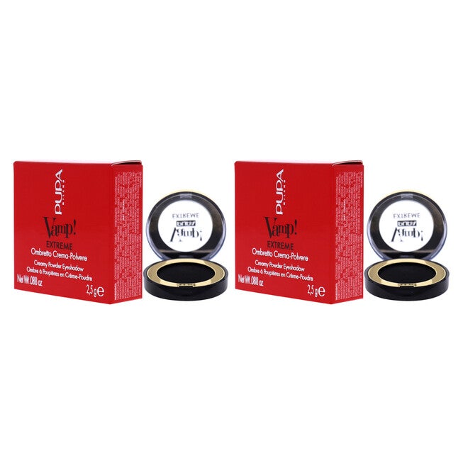 Vamp! Extreme Cream Powder Eyeshadow - 004 Extreme Black by Pupa Milano for Women - 0.088 oz Eye Shadow - Pack of 2, , alternate image number 7