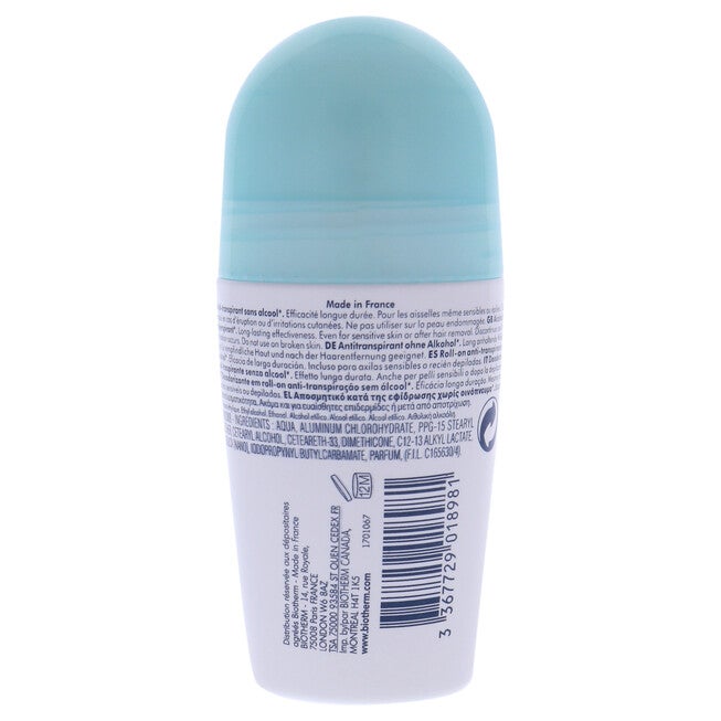 Deo Pure Antiperspirant Roll-On by Biotherm for Unisex - 2.53 oz Deodorant Roll-On, See Description, alternate image number 1