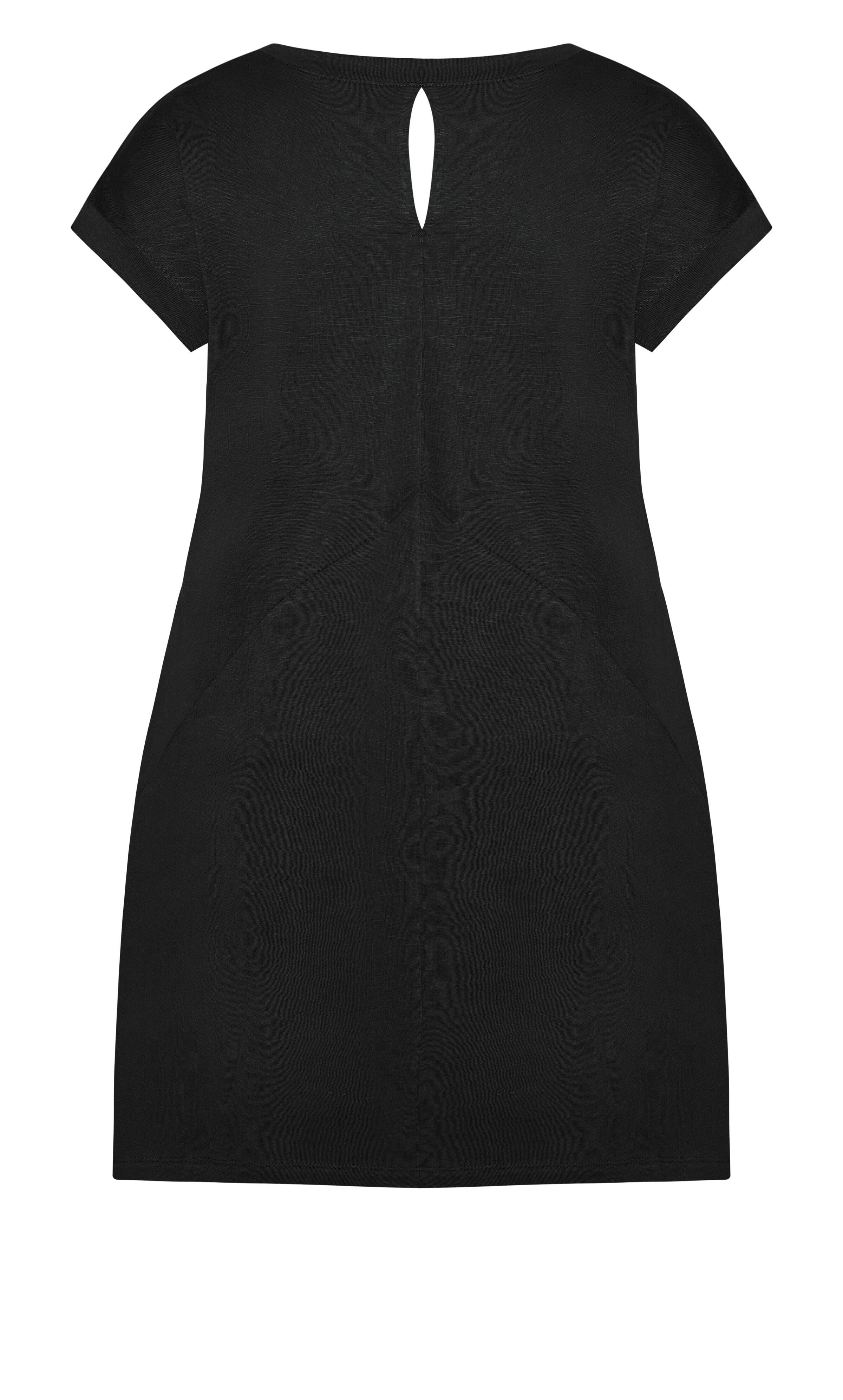Lilly Plain Dress - black, , alternate image number 4