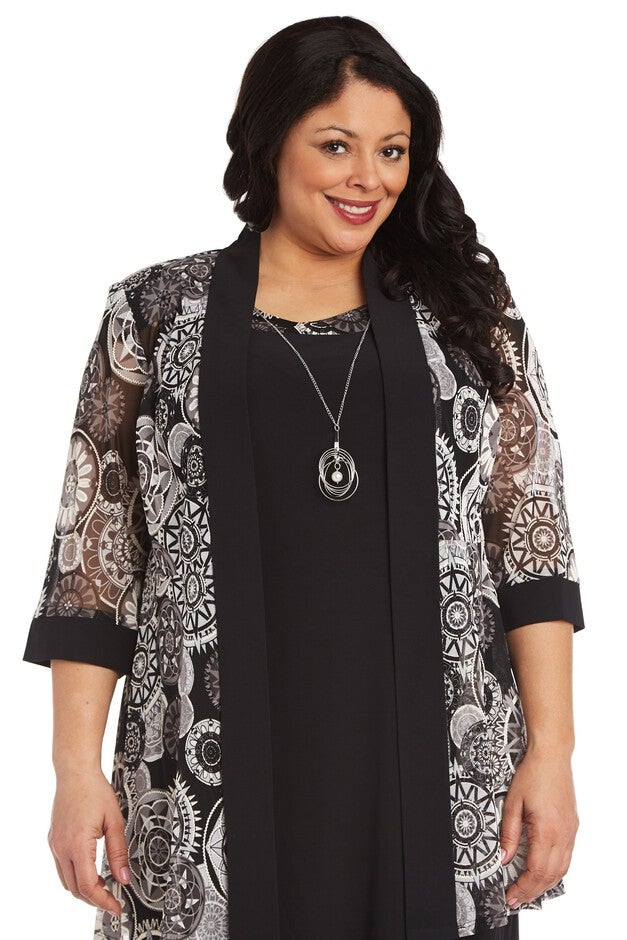 Print Jacket and Dress Set, , alternate image number null