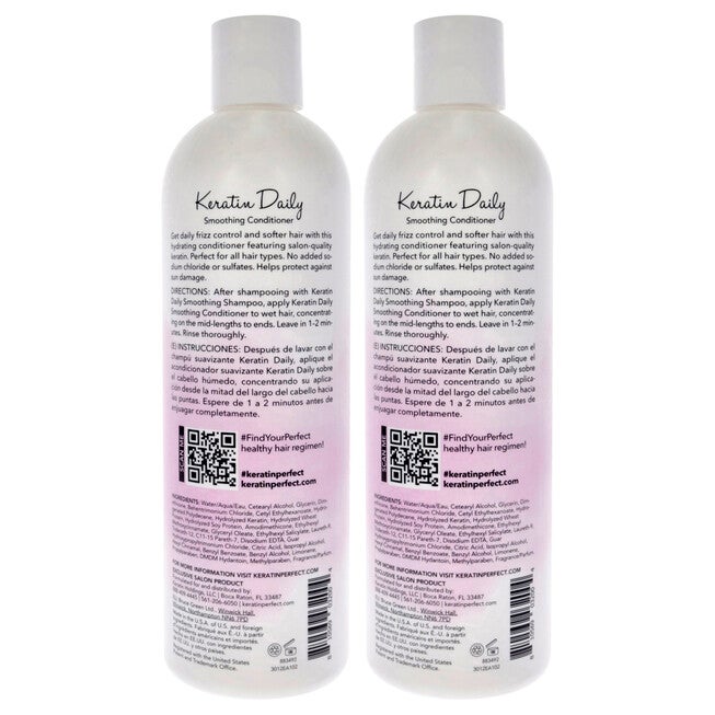 Keratin Daily Conditioner by Keratin Perfect for Unisex - 12 oz Conditioner - Pack of 2, See Description, alternate image number 1