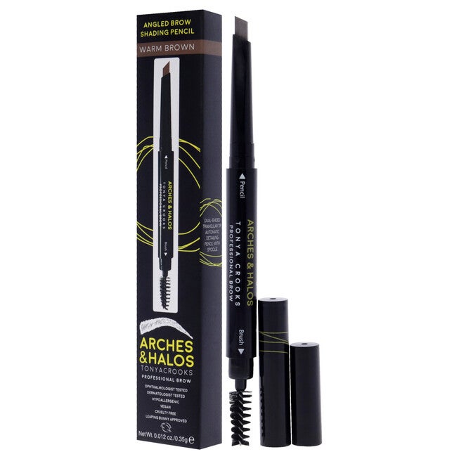 Angled Brow Shading Pencil - Warm Brown by Arches and Halos for Women - 0.012 oz Eyebrow Pencil, See Description, alternate image number 3