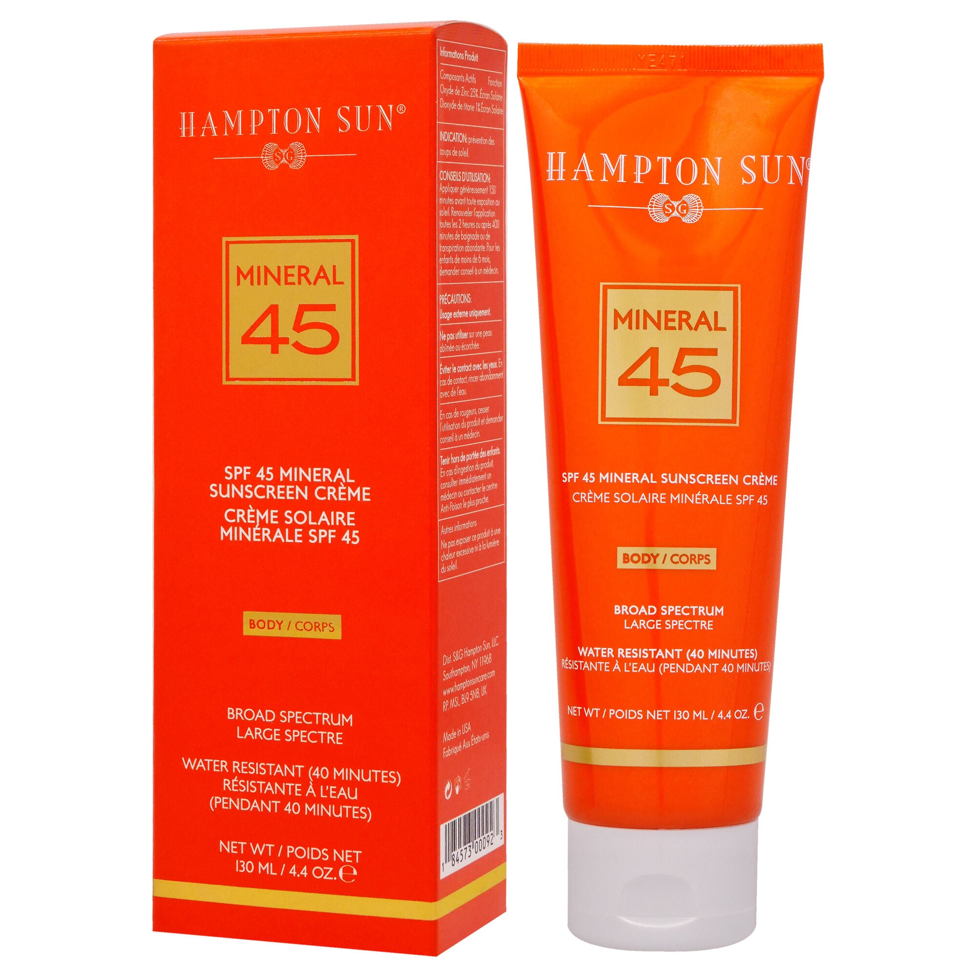Mineral Sunscreen Creme for Body SPF 45 by Hampton Sun for Unisex - 4.4 oz Sunscreen, See Description, alternate image number 3