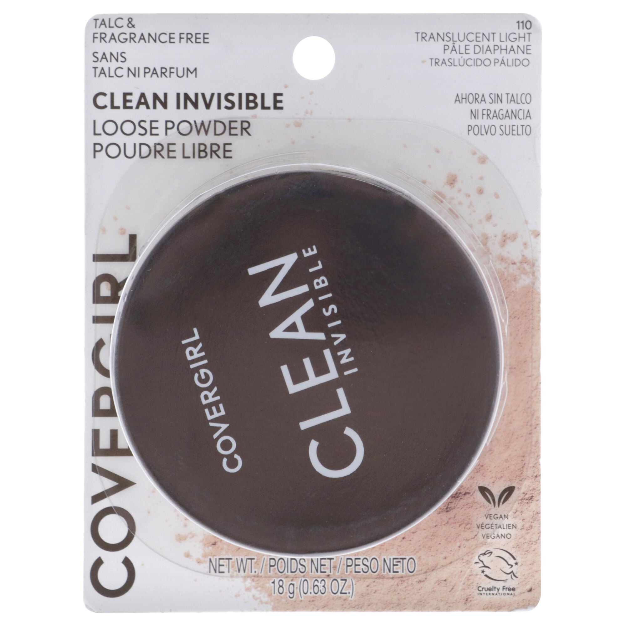Clean Invisible Loose Powder - 110 Translucent Light by CoverGirl for Women - 0.63 oz Powder, See Description, hi-res image number 0