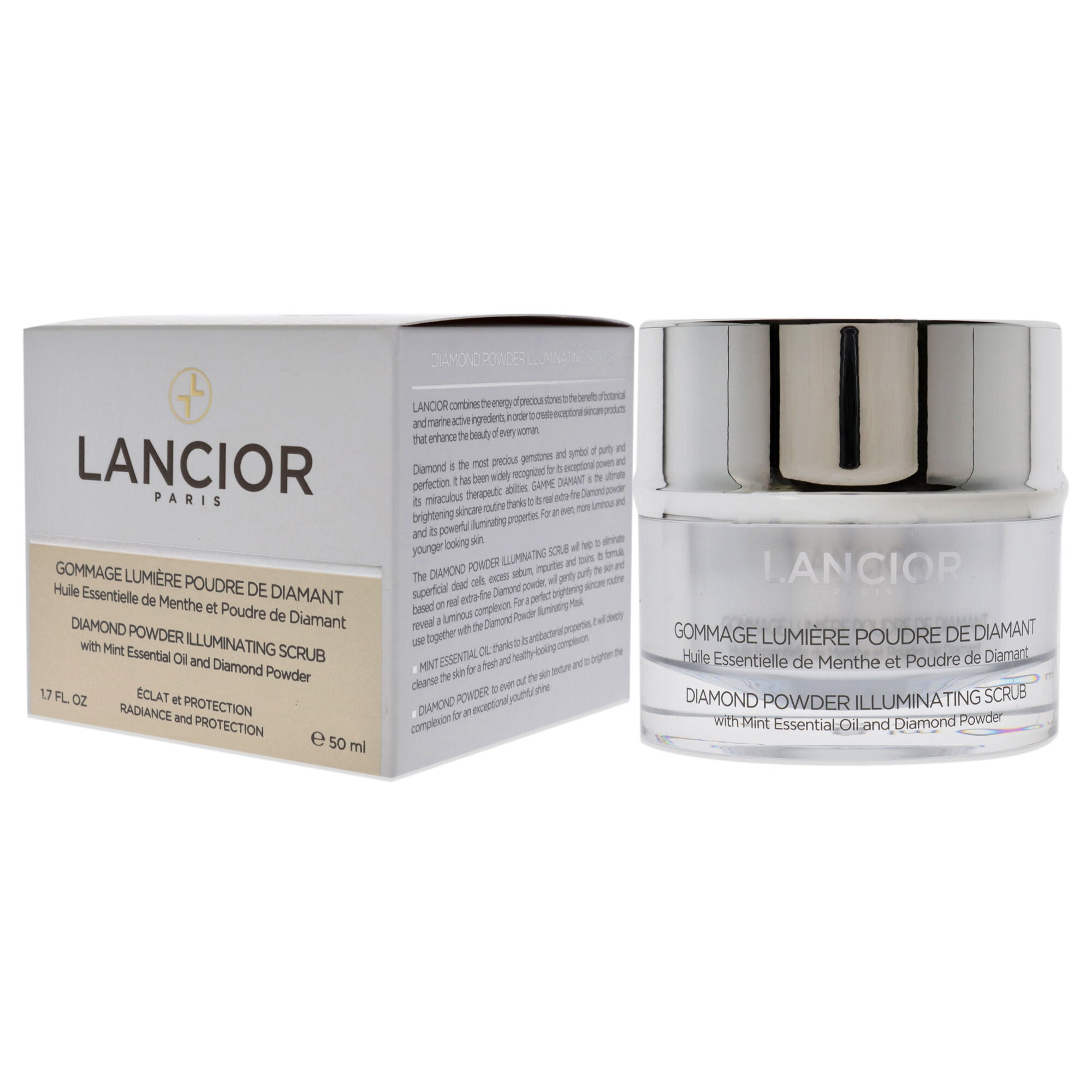 Diamond Powder Illuminating Scrub by Lancior for Unisex - 1.7 oz Scrub, White, alternate image number 2