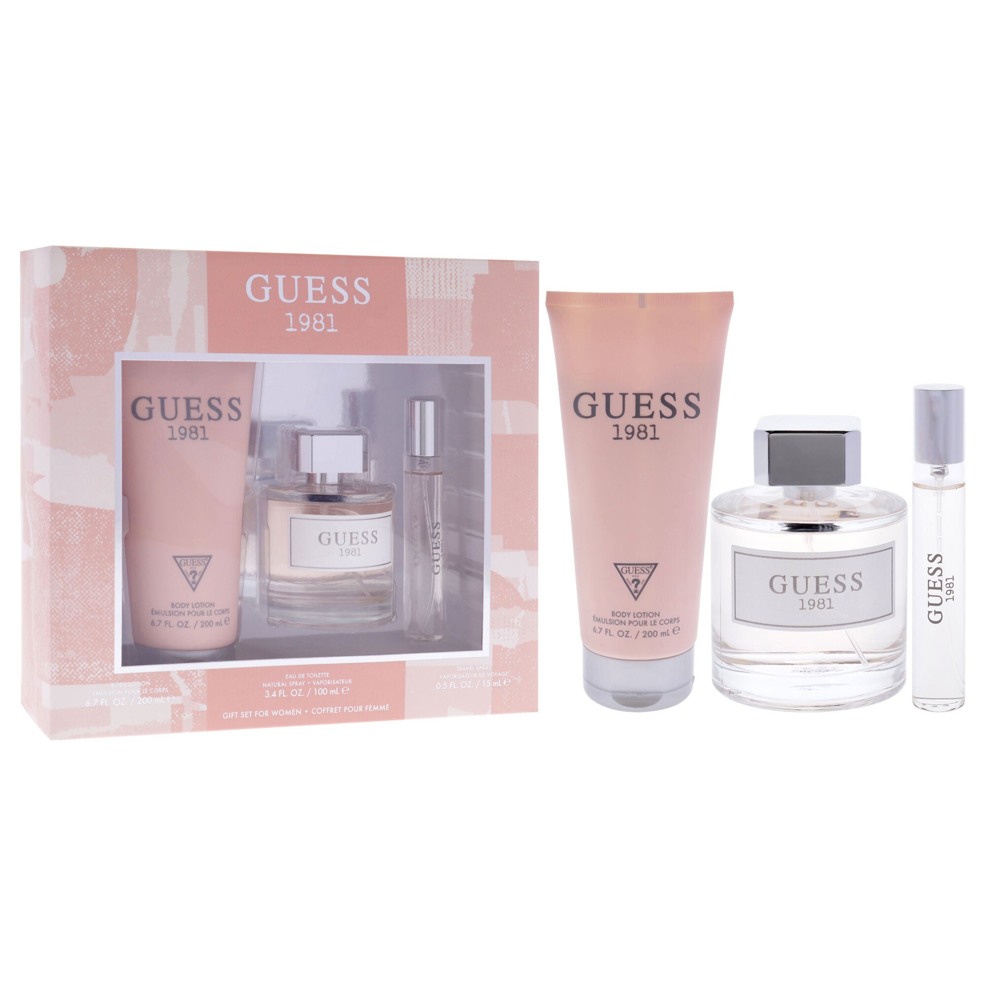 Guess 1981 Los Angeles by Guess for Women - 3 Pc Gift Set 3.4oz EDT Spray, 0.5oz EDT Spray, 6.7oz Body Lotion, See Description, alternate image number 2