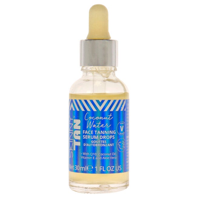 Coconut Water Face Serum Tanning Drops by Skinny Tan for Women - 1 oz Serum, See Description, hi-res image number 0
