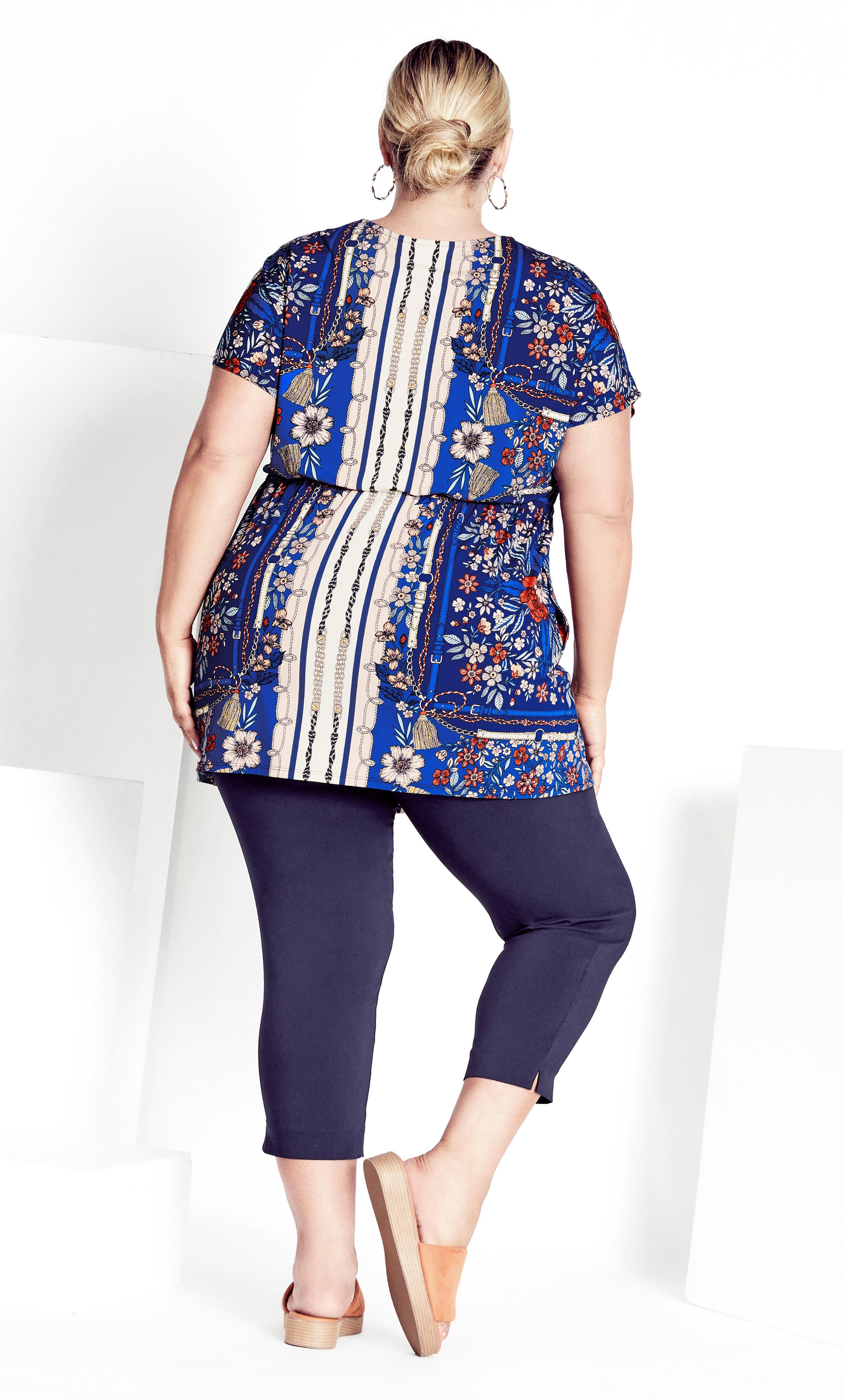 Selina Scarf Tunic - navy, , alternate image number 2