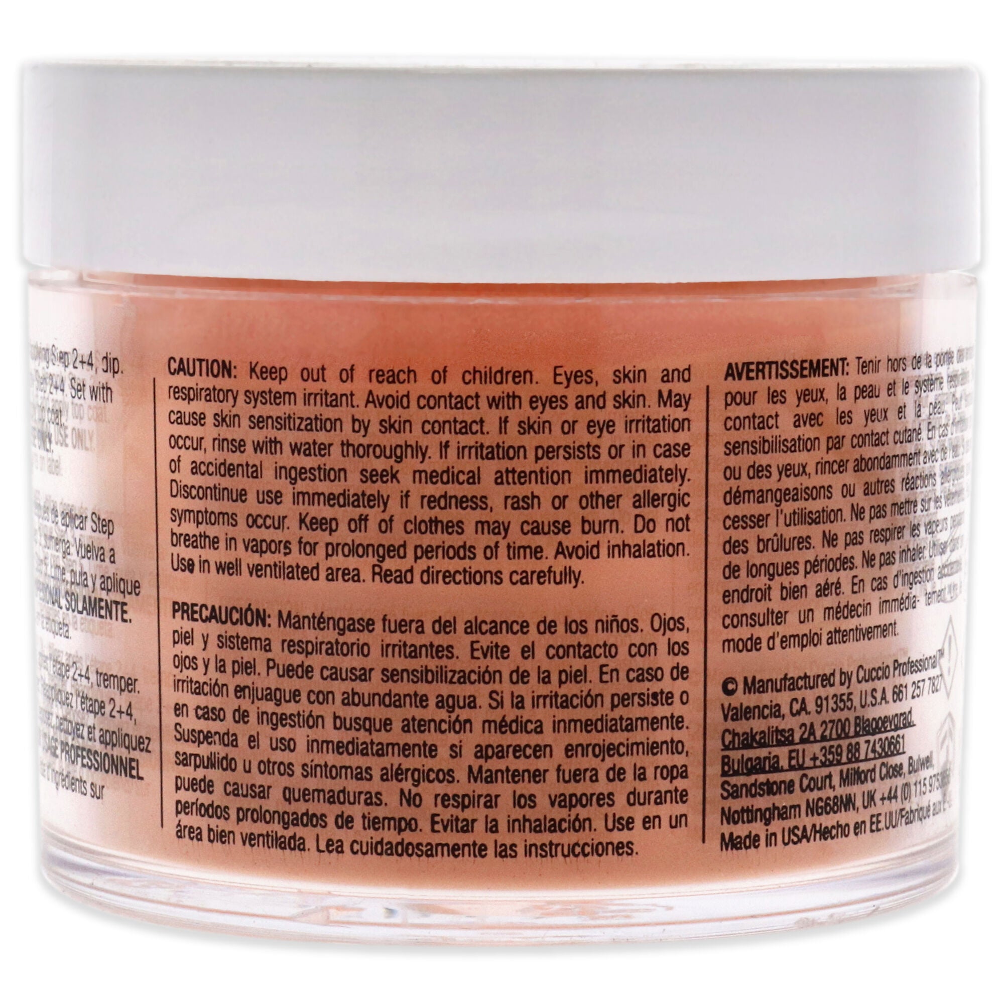 Pro Powder Polish Nail Colour Dip System - Be Fearless by Cuccio Pro for Women - 1.6 oz Nail Powder, Orange, alternate image number 1