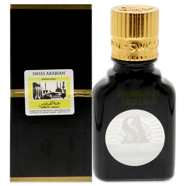 Jannet EL Firdaus Black by Swiss Arabian for Unisex - 0.3 oz Parfum Oil, See Description, hi-res image number 0