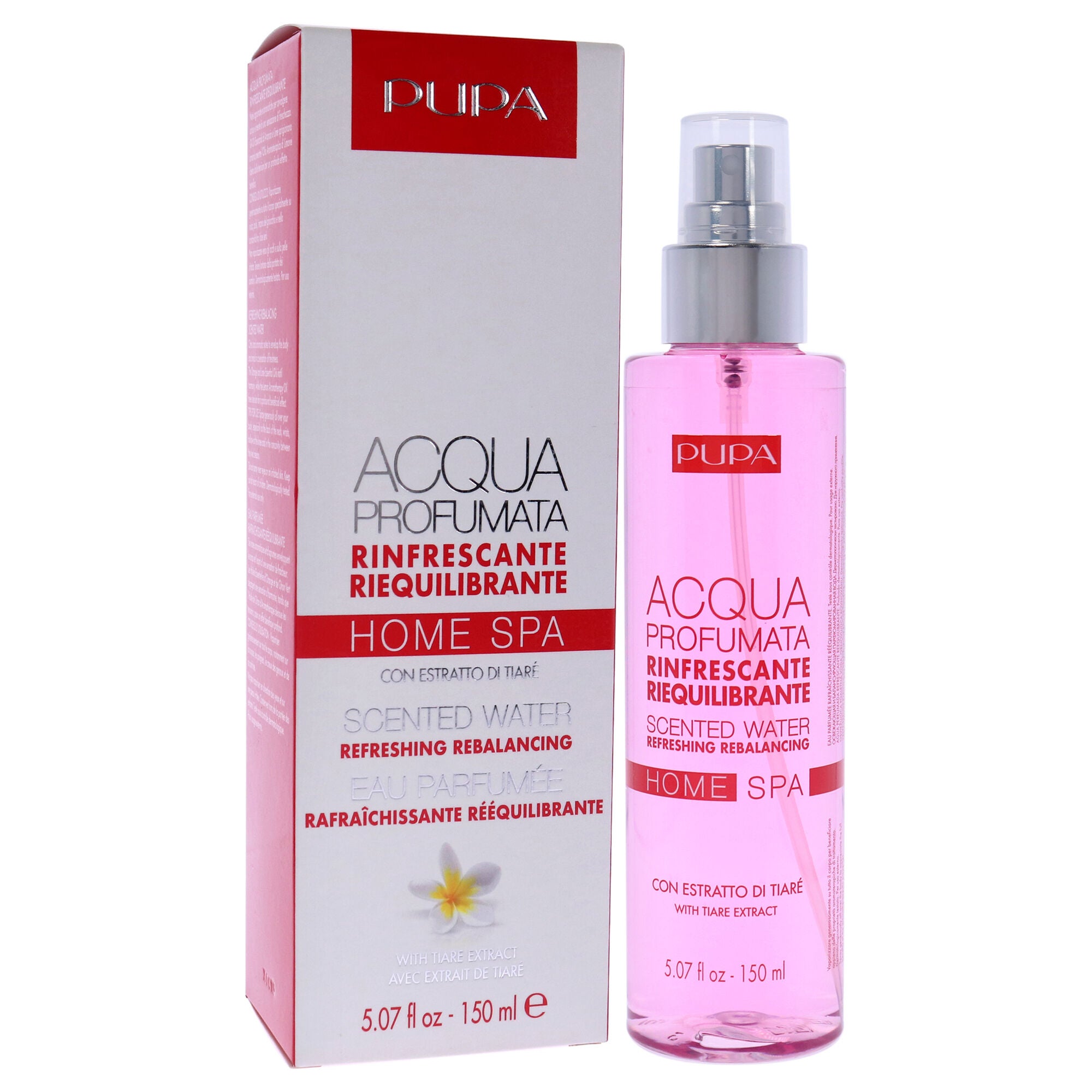 Home Spa Refreshing Rebalancing Scented Water - 007 Tiare Extract by Pupa Milano for Unisex - 5.07 oz Body Mist, See Description, alternate image number 2