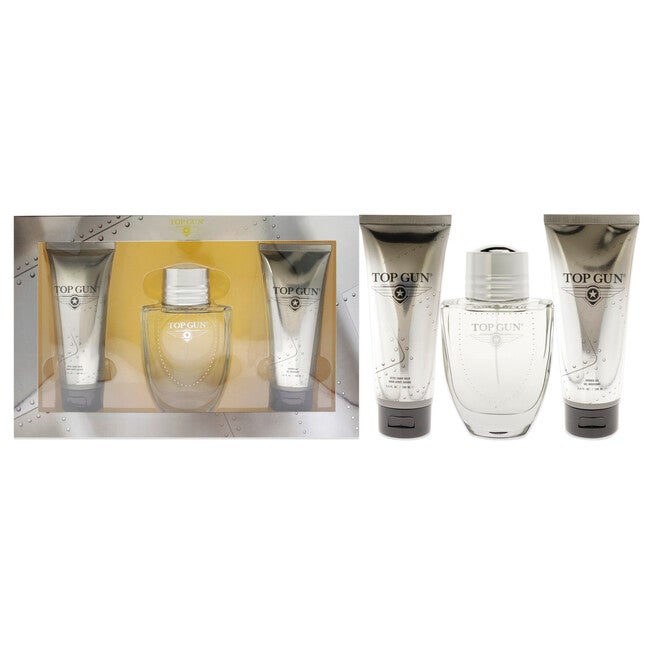 Top Gun Chervon by Top Gun for Men - 3 Pc Gift Set 3.4oz EDT Spray, 3.4oz After Shave Balm, 3.4oz Shower Gel, NA, hi-res image number null
