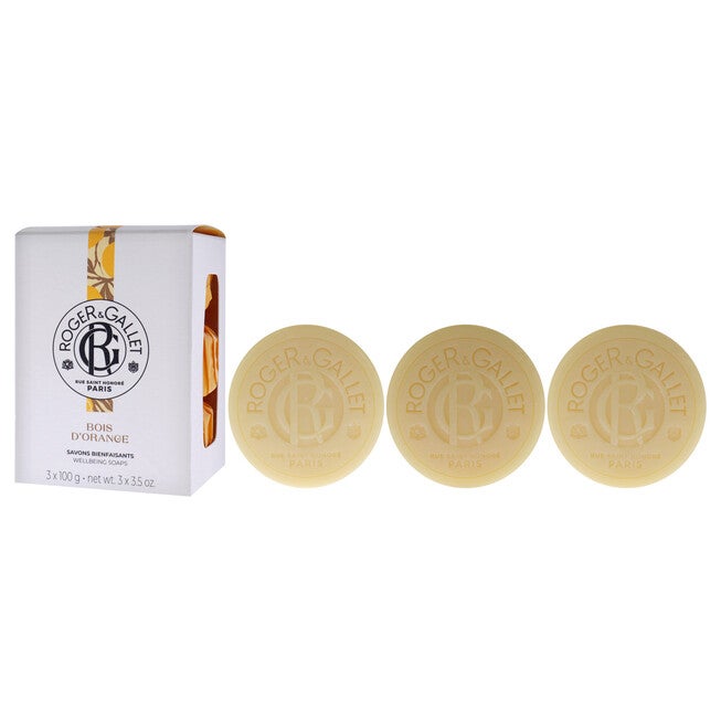 Wellbeing Soap Set - Orange Wood by Roger & Gallet for Unisex - 3 x 3.5 oz Soap, See Description, alternate image number 3