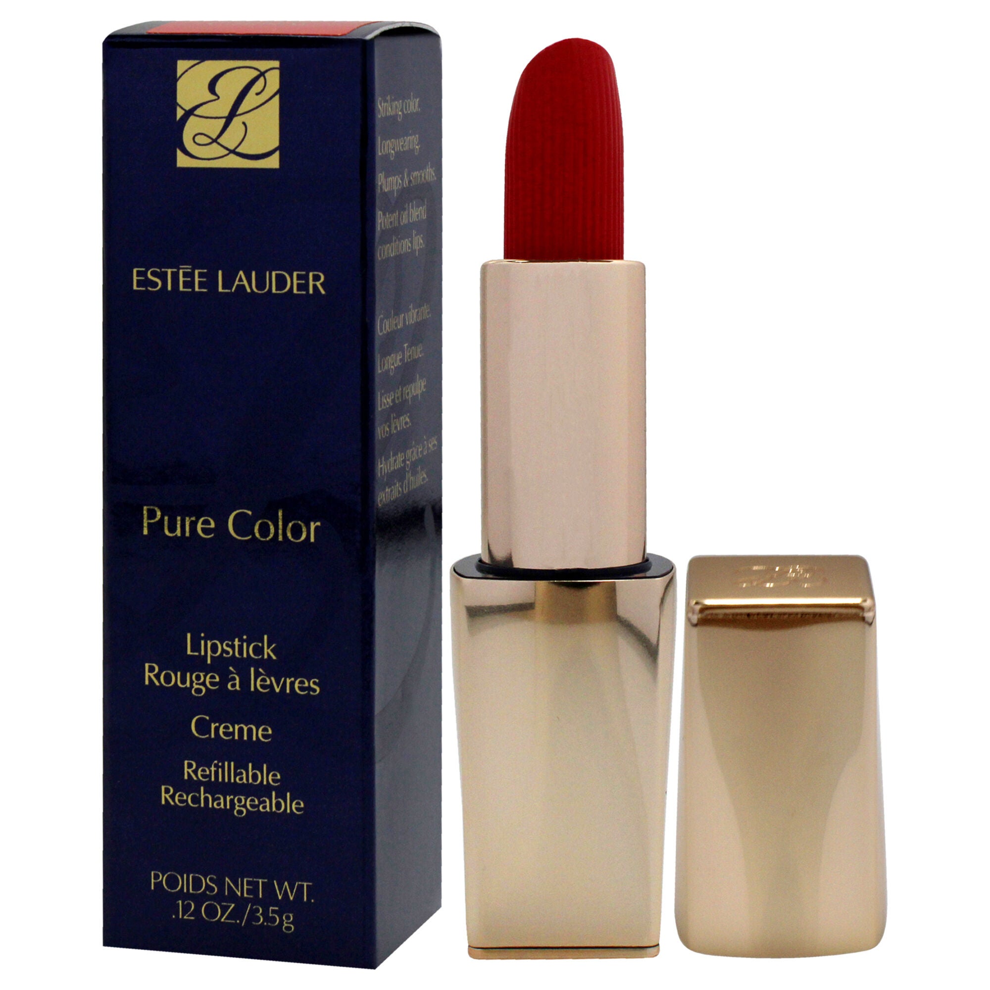 Pure Color Creme Lipstick - 520 Carnal by Estee Lauder for Women - 0.12 oz Lipstick (Refillable), , alternate image number 7