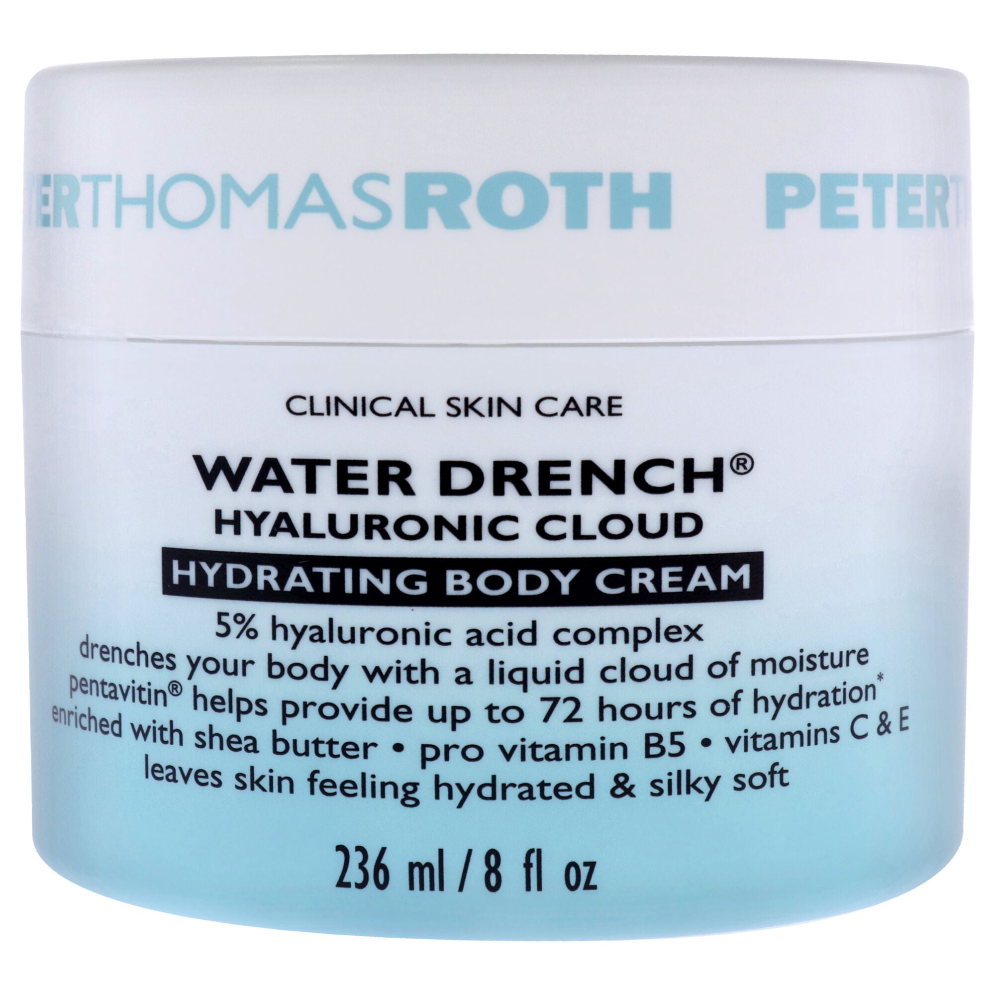 Water Drench Hyaluronic Cloud Hydrating Body Cream by Peter Thomas Roth for Unisex - 8 oz Body Cream, White, alternate image number 1