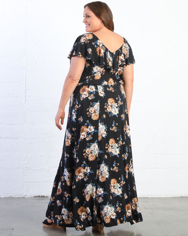 Willow Maxi Dress, Midnight Black Bloom, alternate image number 1