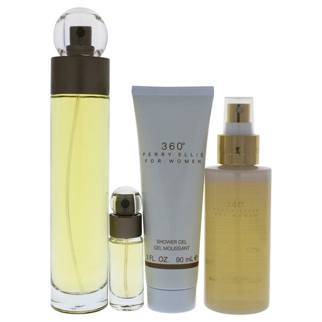 360 by Perry Ellis for Women - 4 Pc Gift Set 3.4oz EDT Spray, 4oz Body Mist Spray, 3oz Shower Gel, 0.25oz EDT Spray, See Description, alternate image number 4