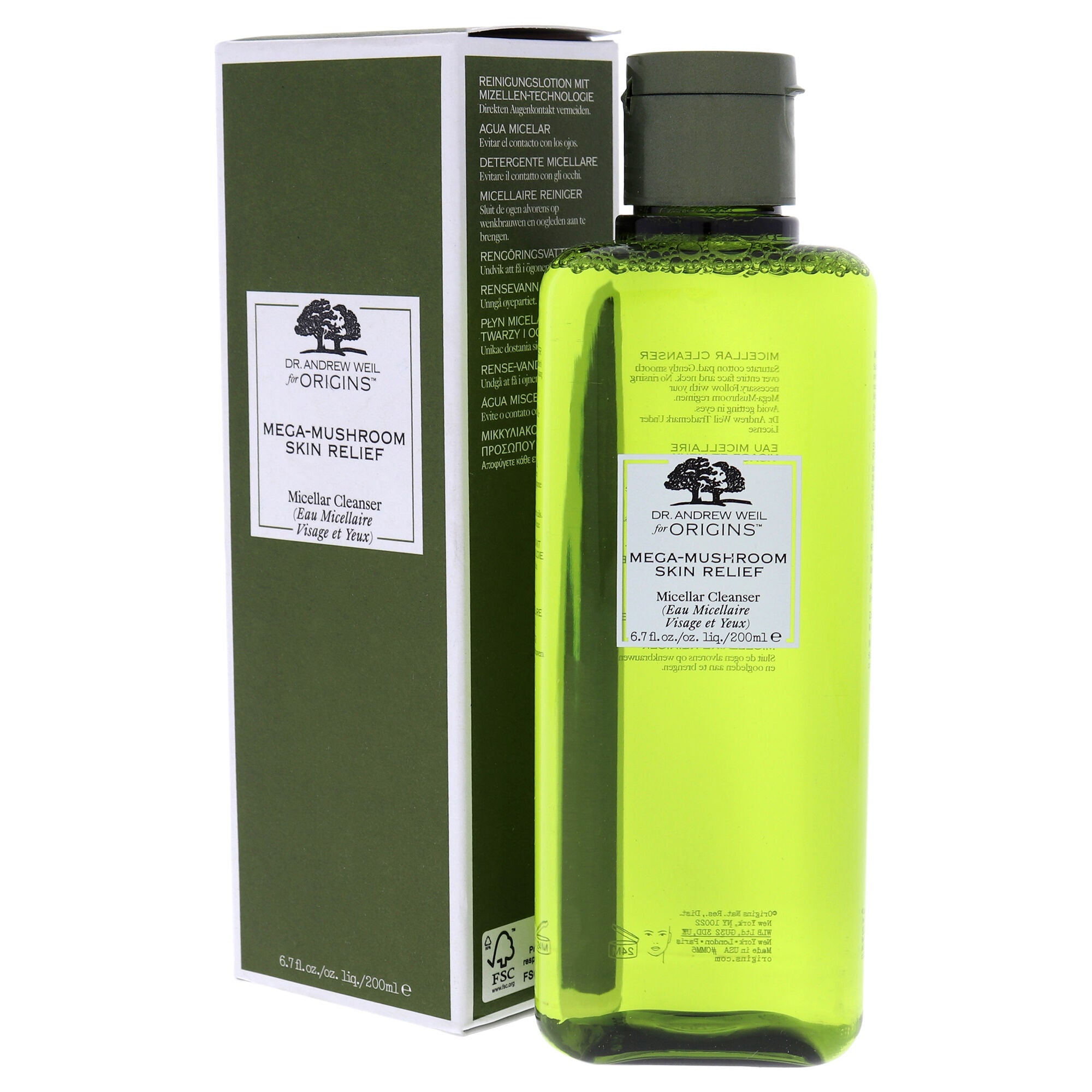 Mega-Mushroom Skin Relief Micellar Cleanser by Origins for Unisex - 6.7 oz Cleanser, See Description, alternate image number 3