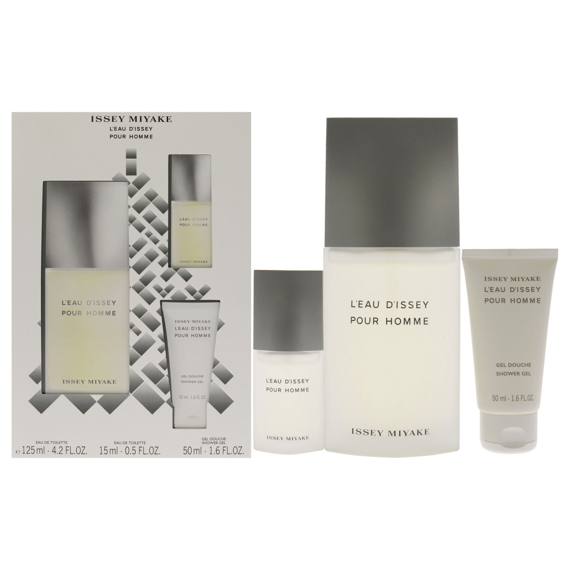 Leau Dissey Pour Homme by Issey Miyake for Men - 3 Pc Gift Set 4.2oz EDT Spray, 15ml EDT Spray, 1.6oz Shower Gel, See Description, hi-res image number 0
